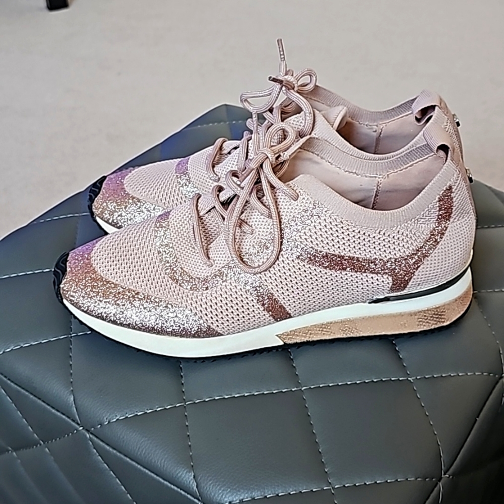 Pink & Gold sparkle sneakers from winners